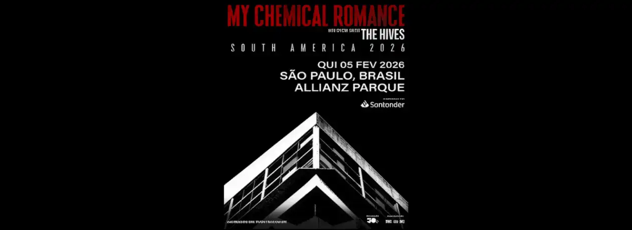 Imagem representativa da excursão My Chemical Romance em SP da Aerotour