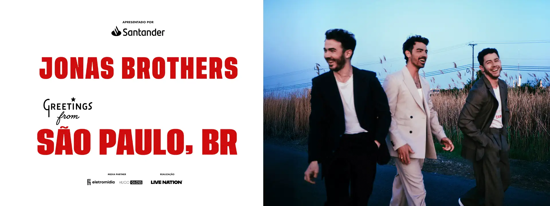 Imagem representativa da excursão Jonas Brothers em SP da Aerotour